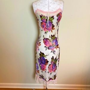 ISO- don’t buy- Vintage Betsey Johnson velvet floral midi dress